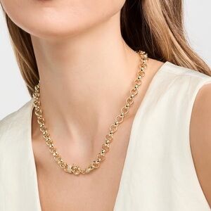 BRAND NEW By Adina Eden Solid/Pave Rounded Chain Necklace